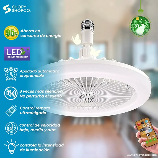 Lampara LED con Ventilador