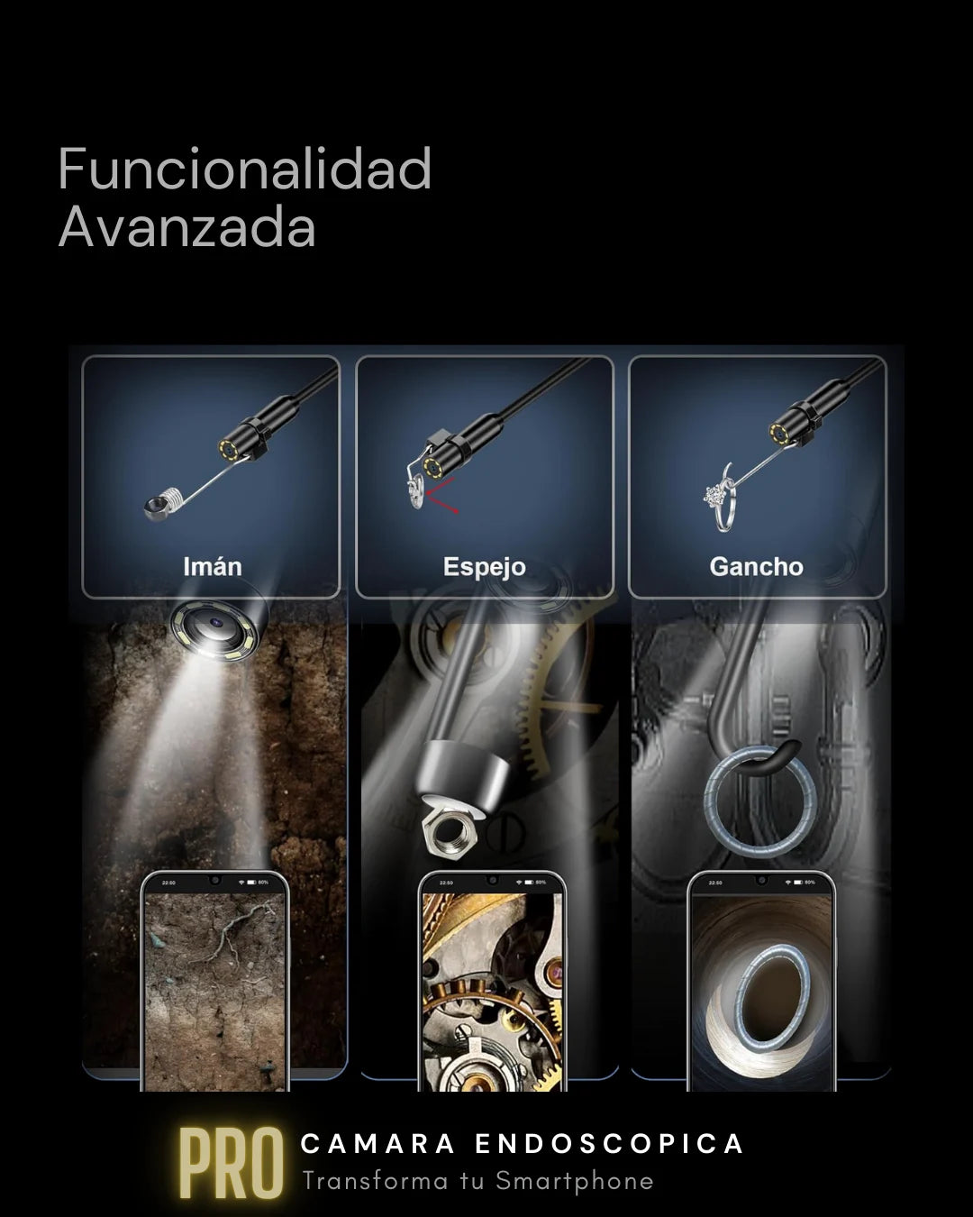 CÁMARA ENDOSCOPIO PARA CELULAR - C-ENDO PRO